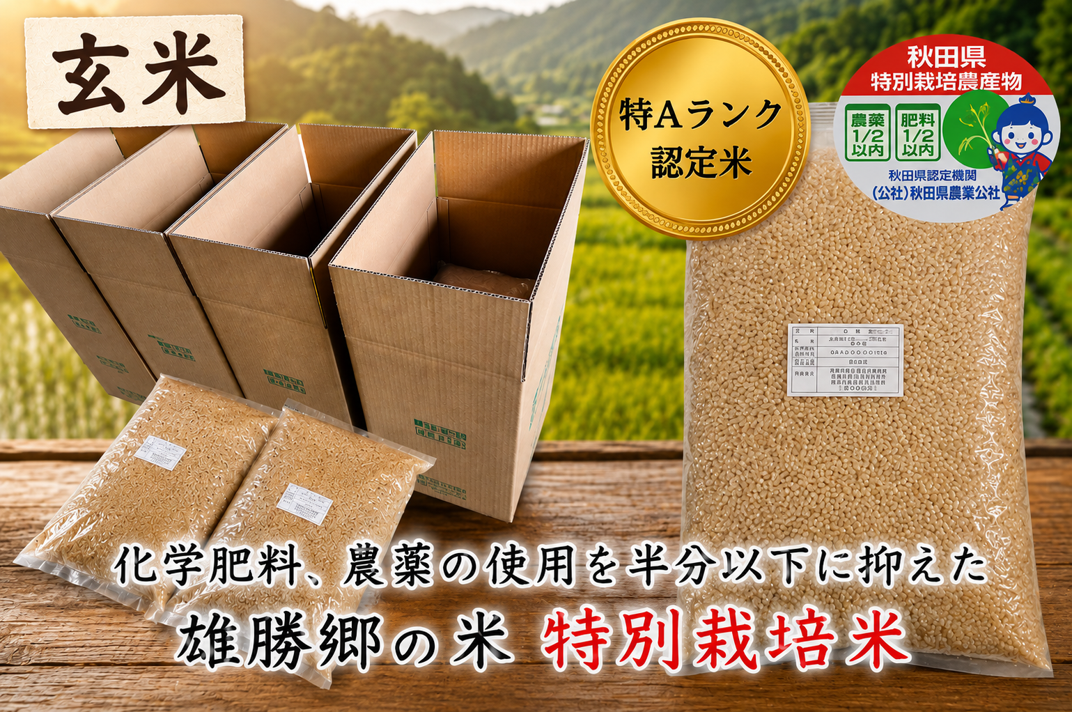 特別栽培米 あきたこまち玄米 5kg